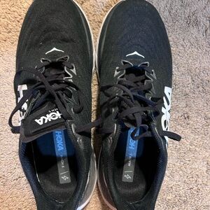 Hoka Men's Black and White Athletic Shoes